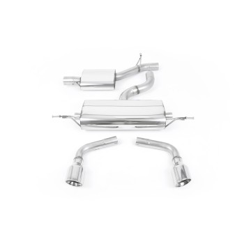 Audi TT MK2 3.2 Quattro - Resonated (Quieter) Cat-Back Exhaust System with Dual 100mm JET Trims - Jet