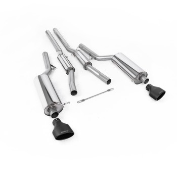 Audi RS6 C5 - Resonated (Quieter) Cat-Back Exhaust System with Cerakote Black Trims - Cerakote Black