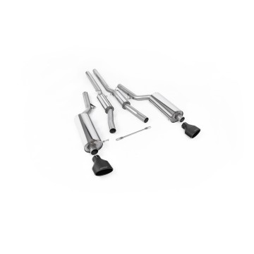 Audi RS6 C5 - Resonated (Quieter) Cat-Back Exhaust System with Cerakote Black Trims - Cerakote Black