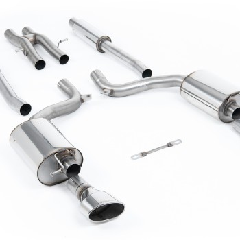 Audi RS6 C6 - Resonated (Quieter) Cat-Back Exhaust System with Polished Dual-Oval Trims - Polished