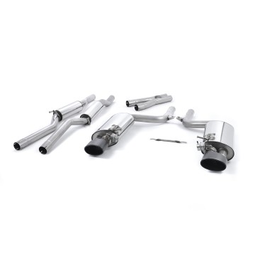 Audi RS4 B7 - Valved & Resonated Cat-Back Exhaust System with Satin Black Sheen Tips - Cerakote Black