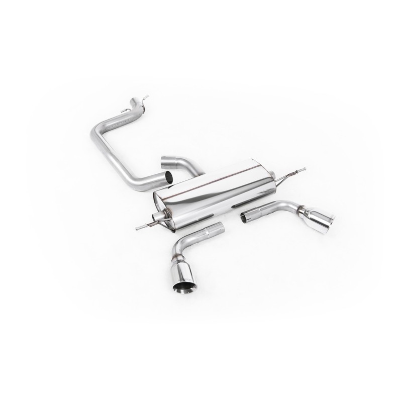 Audi TT MK2 2.0 2WD - Cat-Back Exhaust System with Dual GT100 Trims (For 3.2 V6 Valance) - GT