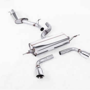 Audi TT MK2 3.2 Quattro - Resonated (Quieter) Cat-Back Exhaust System with Dual Polished GT100 Trims - GT