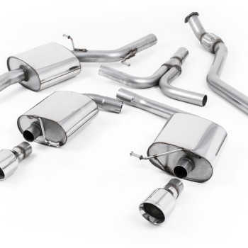 Audi A5 2.0 TFSI - Cat-Back Exhaust System with Polished Dual Outlet Trims - Polished