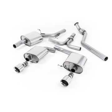 Audi A5 2.0 TFSI - Cat-Back Exhaust System with Polished Dual Outlet Trims - Polished