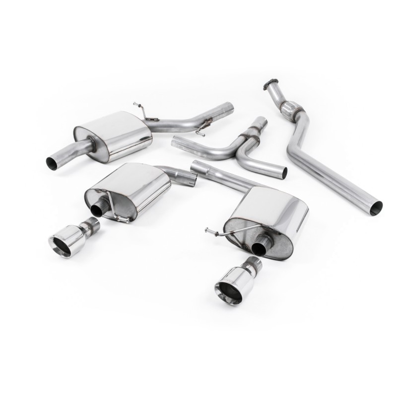Audi A5 2.0 TFSI - Cat-Back Exhaust System with Polished Dual Outlet Trims - Polished
