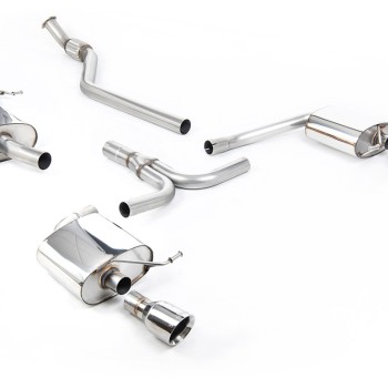 Audi A4 2.0 B8 S line (Manual) - Resonated (Quieter) GPF/OPF Back System with Dual Outlet Polished Trims - Polished - Dual