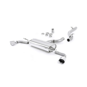 Audi TT MK2 3.2 Quattro - Non-Resonated (Louder) Cat-Back Exhaust System with Dual Polished GT100 Trims - GT