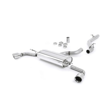 Audi TT MK2 3.2 Quattro - Non-Resonated (Louder) Cat-Back Exhaust System with Dual Polished 100mm JET Trims - Jet