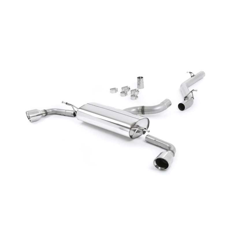 Audi TT MK2 3.2 Quattro - Non-Resonated (Louder) Cat-Back Exhaust System with Dual Polished 100mm JET Trims - Jet