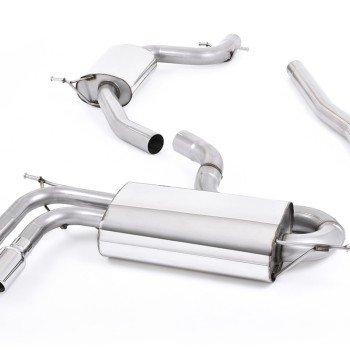 Audi A3 1.8 TSI - Resonated (Quieter) Cat-Back Exhaust System with Polished Trims