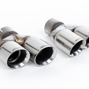 Audi S4 V6/S5 3.0 B8 Sportback - Resonated (Quieter) Cat-Back Exhaust System with Quad Polished Trims - Polished - GT