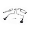 Audi S5 B8 (S tonic) - Race Non-Resonated (Louder) Cat-Back Exhaust System with Black Oval Trims - Cerakote Black - Oval (Jet)