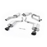 Audi S5 B8 (S tonic) - Resonated (Quieter) Cat-Back Exhaust System with Dual Cerakote Black Trims - Oval (Jet) - Cerakote Black