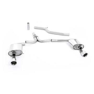 Audi A4 3.0 TDI B8 - Cat-Back Exhaust System with GT100 Dual Outlet Trims - Polished