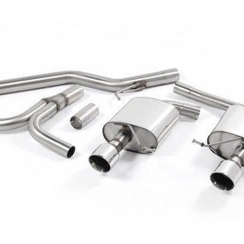 Audi A5 3.0 TDI - Cat-Back Exhaust System with Dual Outlet Polished GT100 Trims - Polished