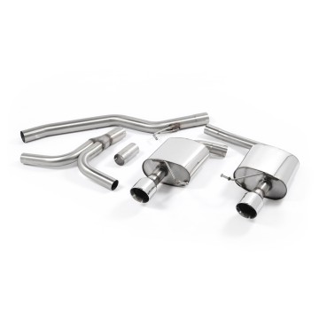 Audi A5 3.0 TDI - Cat-Back Exhaust System with Dual Outlet Polished GT100 Trims - Polished