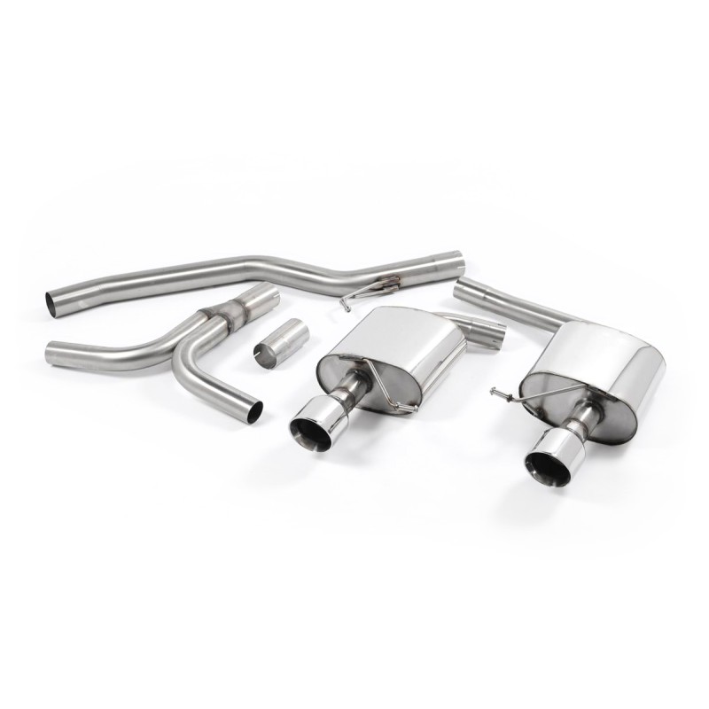 Audi A5 3.0 TDI - Cat-Back Exhaust System with Dual Outlet Polished GT100 Trims - Polished
