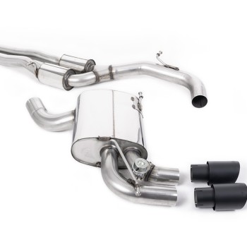 Audi RS3 8P Sportback S Tronic - Cat-Back Exhaust System with Cerakote Black Trims - Cerakote Black