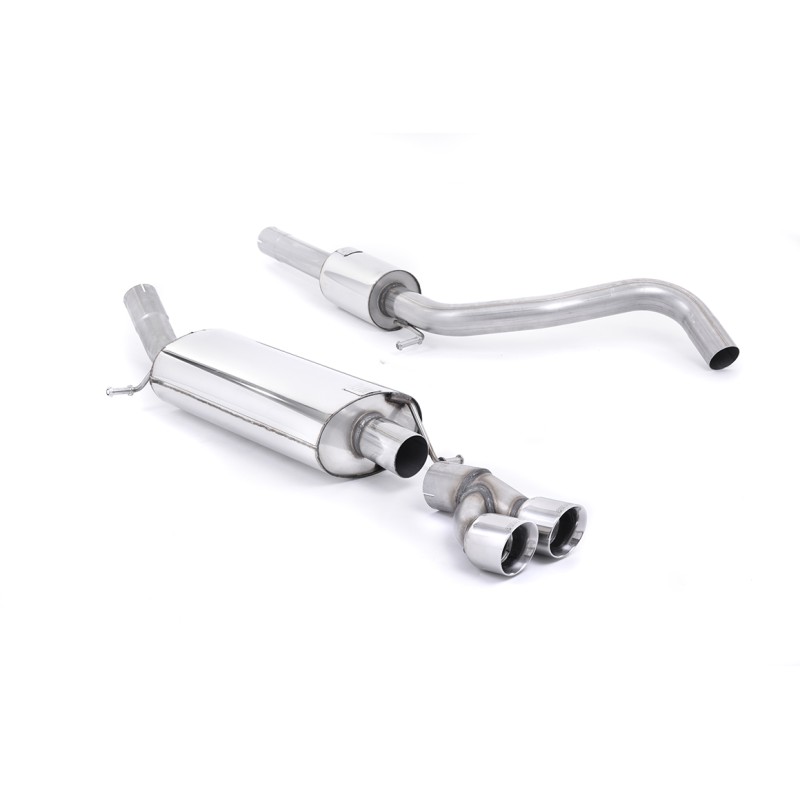Audi A1 TFSI/VW Polo GTI 1.4 - Resonated (Quieter) Cat-Back Exhaust System with Polished Trims - Polished