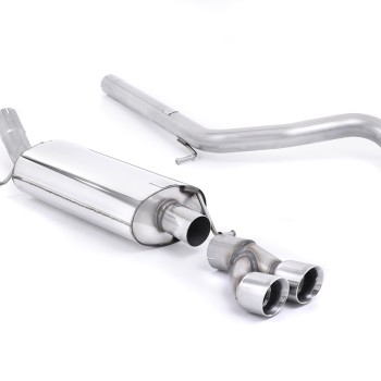 Audi A1 1.4 TFSI - Non-Resonated (Louder) Cat-Back Exhaust System with Polished Trims - Polished