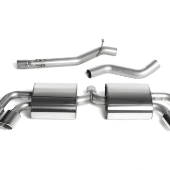 Audi TTS MK2 Quattro - Non-Resonated (Louder) Cat-Back Exhaust System with Quad Polished Trims