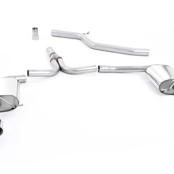 Audi A4 2.0 TDI B8/A5 S-line - Cat-Back Exhaust System with Polished Dual Outlet Trims - Polished