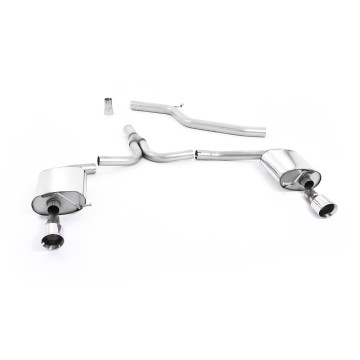 Audi A4 2.0 TDI B8/A5 S-line - Cat-Back Exhaust System with Polished Dual Outlet Trims - Polished