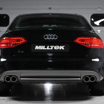 Audi A4 2.0 TDI B8/A5 S-line - Cat-Back Exhaust System with GT80 Quad Outlet Trims - Polished