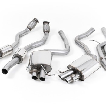 Audi RS5 B8 Coupe - Non-Resonated (Louder) Cat-Back Exhaust System - Uses OE Trims