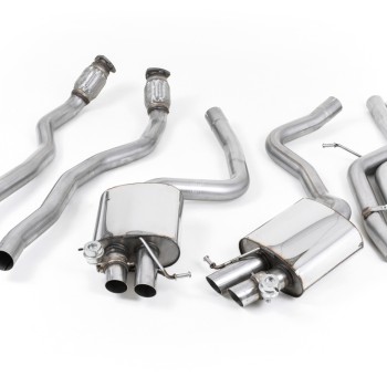 Audi RS5 B8 Coupe - Non-Resonated (Louder) Cat-Back Exhaust System (U.S Spec) - Uses OE Trims