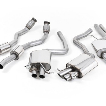 Audi RS4 B8 Avant - Resonated Cat-Back Exhaust System - Uses OE Trims