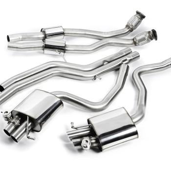 Audi RS4 B8 Avant - Non-Resonated Cat-Back Exhaust System - Uses OE Trims