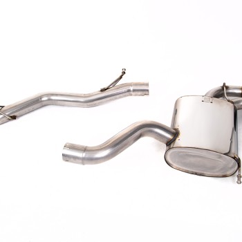Audi S3 8P 3-door - Non-Resonated (Louder) Cat-Back Exhaust System with Ceramic Black Tips - Cerakote Black