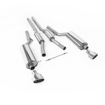 Audi RS6 C5 - Resonated (Quieter) Cat-Back Exhaust System with Polished Trims - Polished