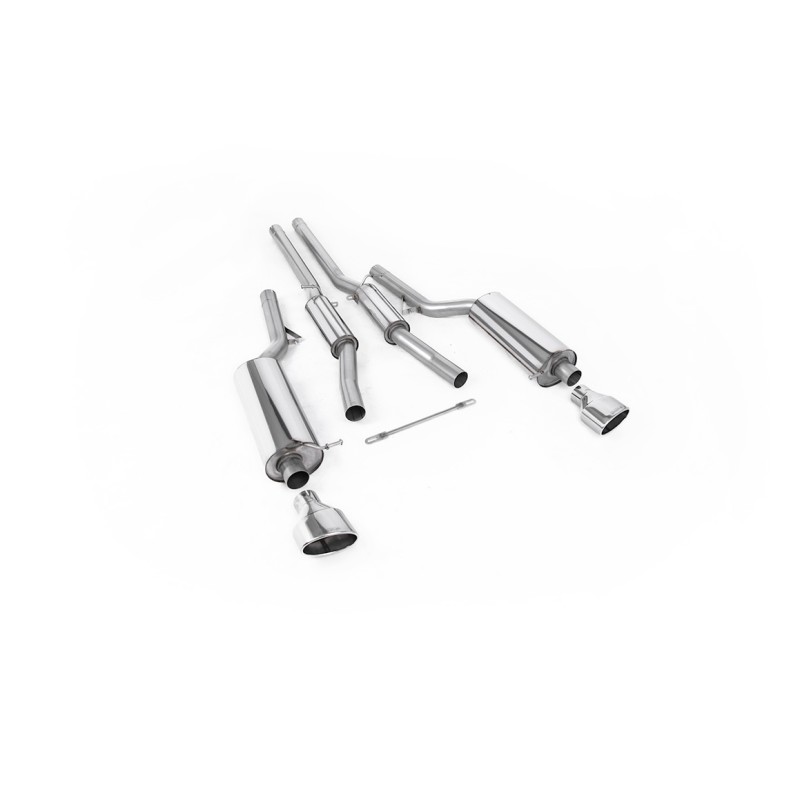Audi RS6 C5 - Resonated (Quieter) Cat-Back Exhaust System with Polished Trims - Polished