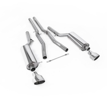 Audi RS6 C5 - Non-Resonated (Louder) Cat-Back Exhaust System with Polished Trims - Polished