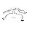 Audi S5 B8 (S tonic) - Race Non-Resonated (Louder) Cat-Back Exhaust System with Polished Oval Trims - Polished - Oval (Jet)