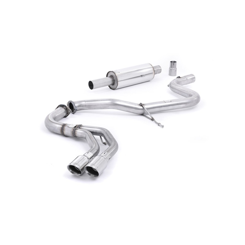 Audi A3 2.0 TDI MQB - Resonated (Quieter) Cat-Back Exhaust System with Polished Trims - Polished