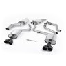 Audi S4 V6/S5 3.0 B8.5 Sportback - Resonated (Quieter) Cat-Back Exhaust System with Quad Outlet Ceramic Black Trims - Cerakote Black
