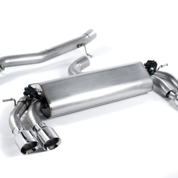 Audi S3 8V.2 - Non-Resonated (Louder) Cat-Back Exhaust System with Quad Round Polished Tips - Polished - GT