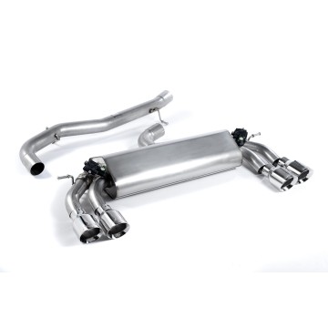 Audi S3 8V.2 - Non-Resonated (Louder) Cat-Back Exhaust System with Quad Round Polished Tips - Polished - GT