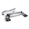 Audi S3 8V.2 - Non-Resonated (Louder) Cat-Back Exhaust System with Quad Oval Cerakote Black Trims - Cerakote Black - Oval (Jet)