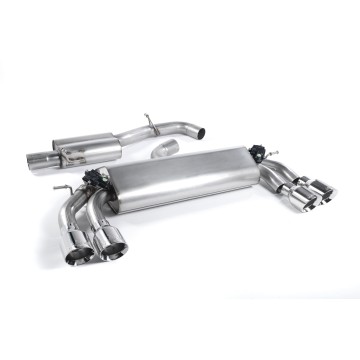 Audi S3 8V/8V.2 - Resonated (Quieter) Cat-Back Exhaust System with Quad Round Polished Trims - Polished - GT