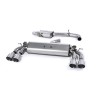 Audi S3 8V/8V.2 - Resonated Cat-Back Exhaust System with Quad Oval Brushed Titanium Trims - Brushed Titanium - GT