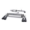 Audi S3 8V/8V.2 - Resonated (Quieter) Cat-Back Exhaust System with Quad Oval Cerakote Black Tips - Cerakote Black - Oval (Jet)