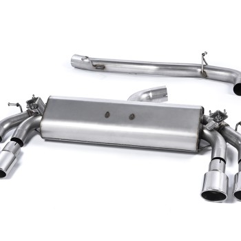 Audi S3 8V.2 Sportback - Non-Resonated (Louder) Cat-Back Exhaust System with Quad Oval Polished Trims - Polished - Oval (Jet)