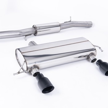 Audi TT MK1 225 Quattro - Resonated (Quieter) Cat-Back Race Exhaust System with Black Velvet Trims (For the 225 Model Only) - Cerakote Black