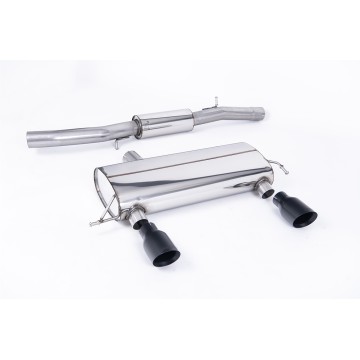 Audi TT MK1 225 Quattro - Resonated (Quieter) Cat-Back Race Exhaust System with Black Velvet Trims (For the 225 Model Only) - Cerakote Black