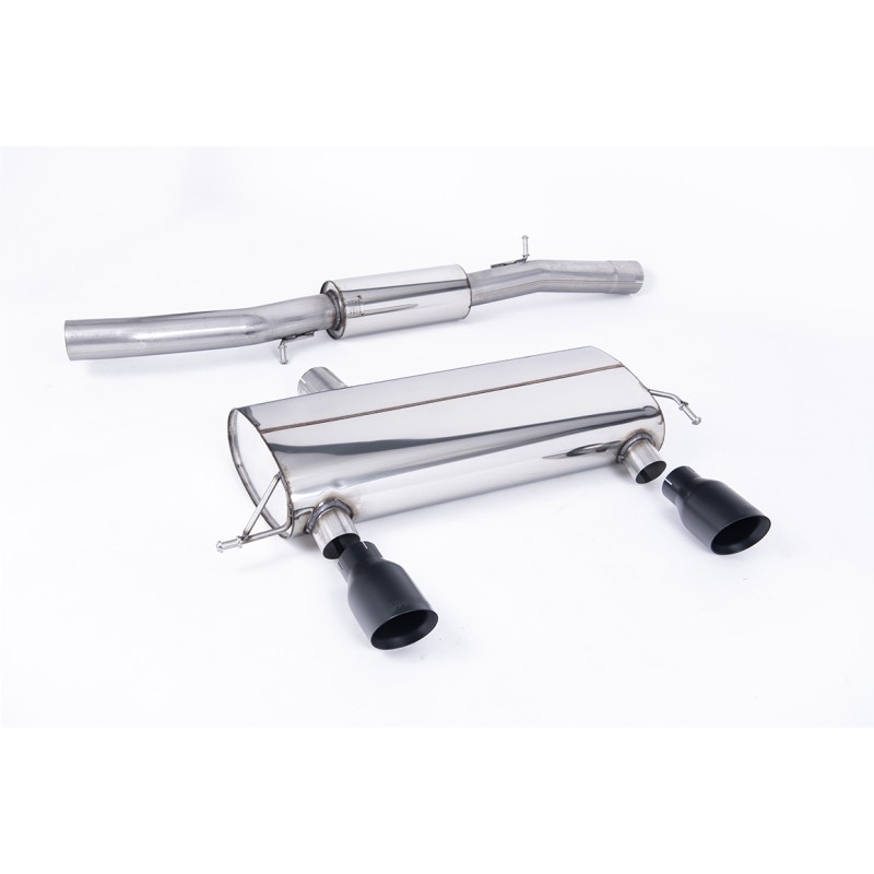 Audi TT MK1 225 Quattro - Resonated (Quieter) Cat-Back Race Exhaust System with Black Velvet Trims (For the 225 Model Only) - Cerakote Black